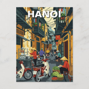 Hanoi Vietnam Alley Reise Postkarte