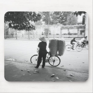 Hanoi Vietnam, Bicyle Delivery Woman (NR) Mousepad