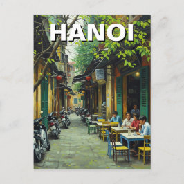 Hanoi Vietnam Café in Alley Postkarte