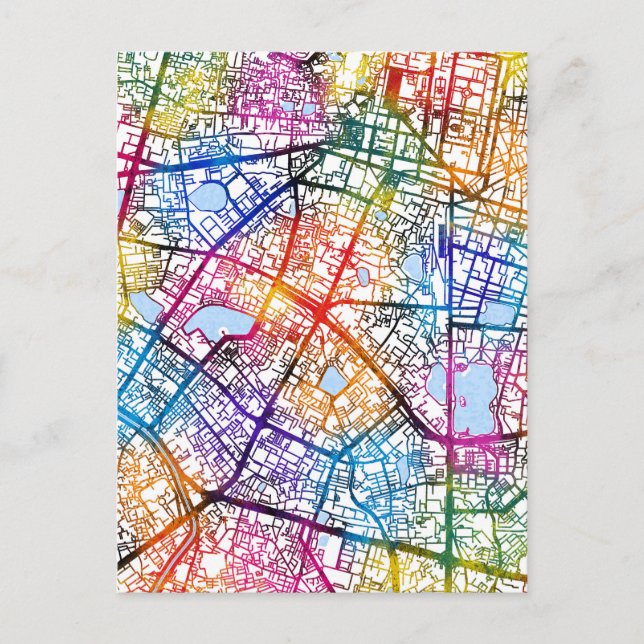 Hanoi Vietnam City Map Postkarte (Vorderseite)