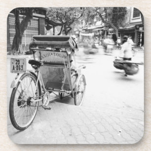 Hanoi Vietnam, Cyclo im alten Hanoi Getränkeuntersetzer