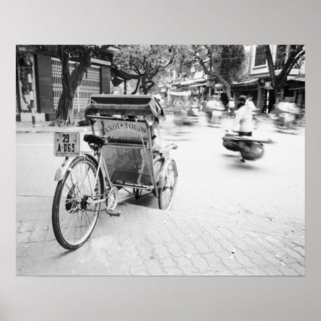 Hanoi Vietnam, Cyclo in Old Hanoi Poster (Vorne)