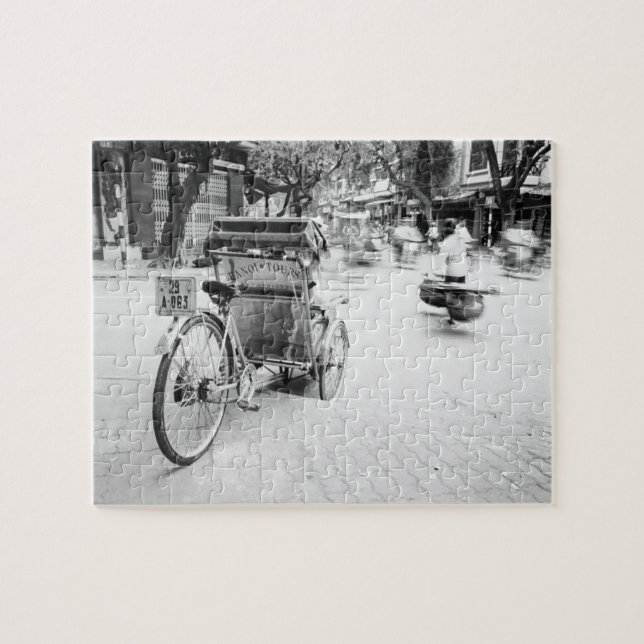 Hanoi Vietnam, Cyclo in Old Hanoi Puzzle (Horizontal)