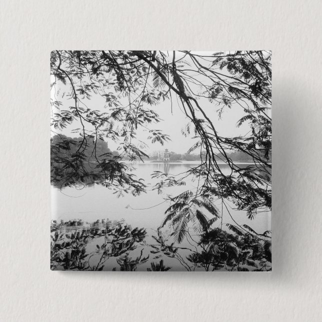 Hanoi Vietnam, Hoan Kiem Lake View Button (Vorderseite)