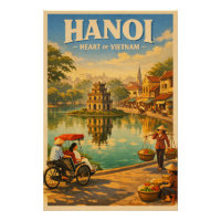 Hanoi, Vietnam, in klassischem Retro-Reiseambiente