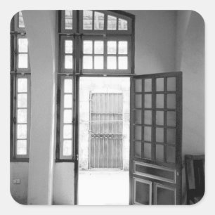 Hanoi Vietnam, Innenansicht des Hanoi Hilton Gefän Quadratischer Aufkleber