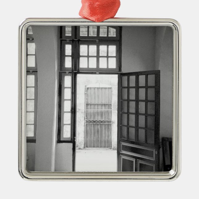 Hanoi Vietnam, Inside Hanoi Hilton Prison Silbernes Ornament (Vorne)