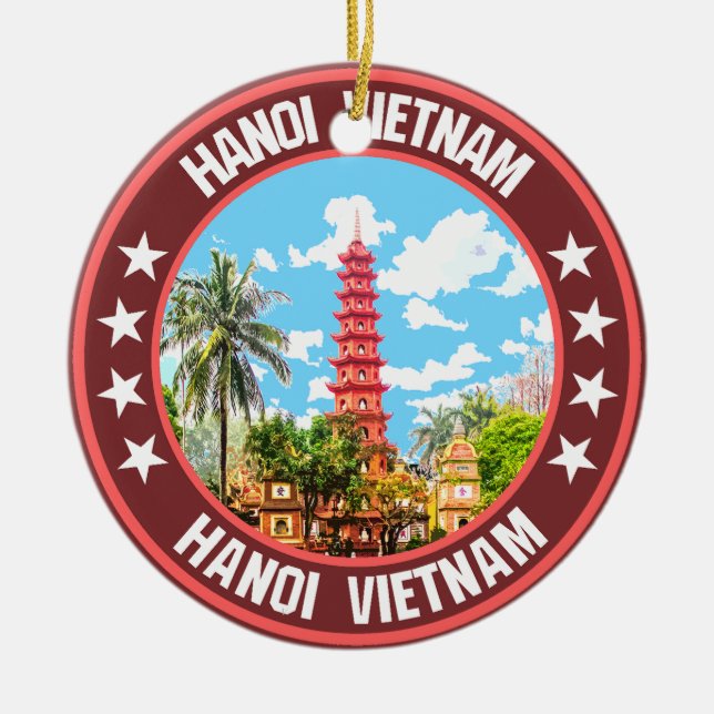 Hanoi Vietnam Keramik Ornament (Vorne)