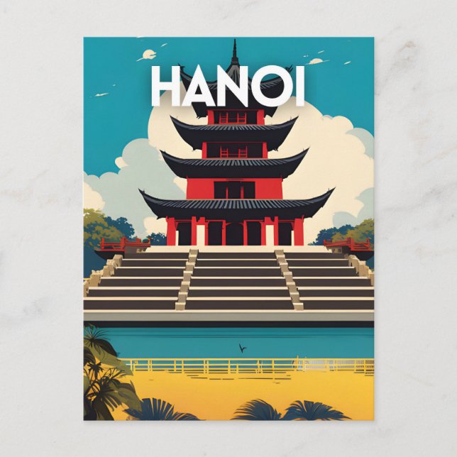 Hanoi Vietnam Postkarte (Vorderseite)