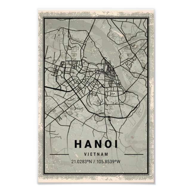 Hanoi Vietnam Print Poster Canvas (Vorne)
