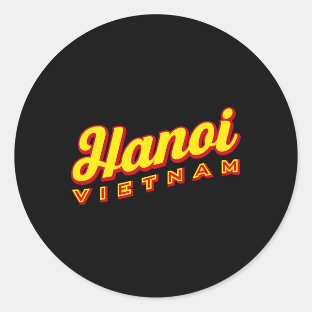 Hanoi Vietnam Runder Aufkleber (Vorderseite)