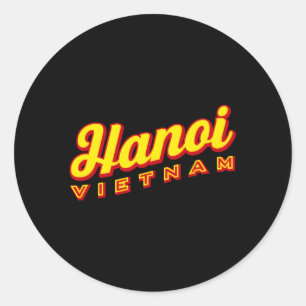 Hanoi Vietnam Runder Aufkleber