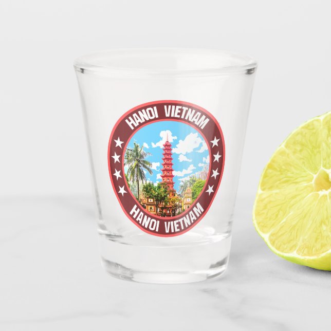 Hanoi Vietnam Schnapsglas (Vorderseite)
