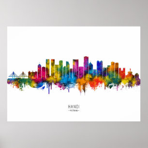 Hanoi Vietnam Skyline Poster