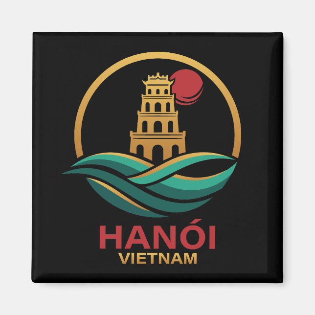 Hanoi Vietnam Südostasien Magnet (Vorne)