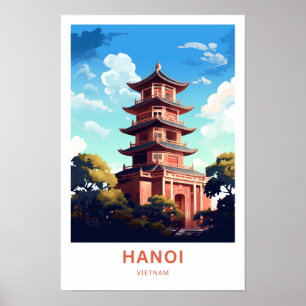 Hanoi Vietnam Travel Print Poster