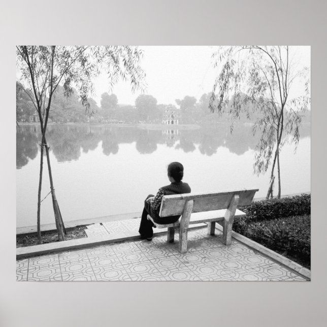 Hanoi Vietnam, View of Hoan Kiem Lake (NR) Poster (Vorne)