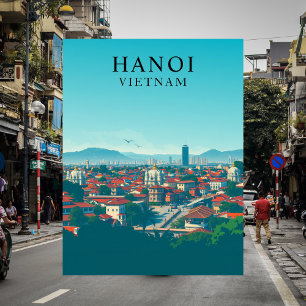 Hanoi, Vietnam Vintage Reise Kunstpostkarte Postkarte