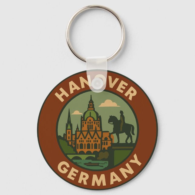 Hanover Germany City Art Schlüsselanhänger (Vorderseite)
