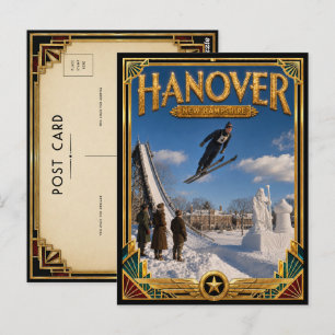 Hanover New Hampshire Vintage Art Deco Golden Age Postkarte