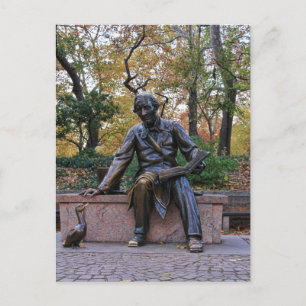 Hans Christian Andersen, Central Park, NYC Postkarte