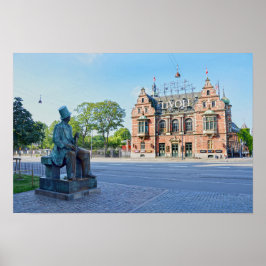 Hans Christian Andersen Statue, Kopenhagen Dänemar Poster