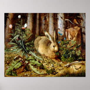 Hans Hoffmann A Hare im Wald Poster
