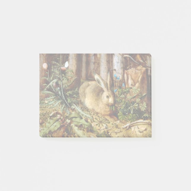 Hans Hoffmann ein Hase im Wald Post-it Klebezettel (Vorderseite)