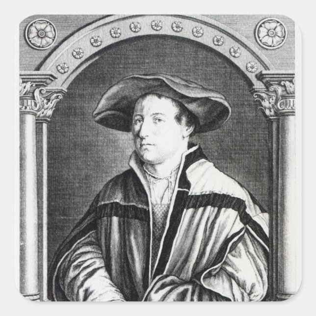 Hans Holbein der Jüngere Quadratischer Aufkleber (Vorderseite)