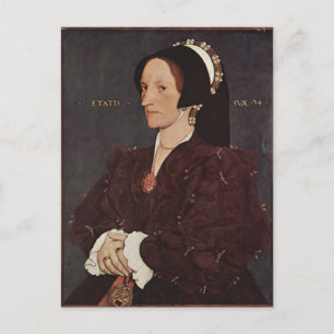 Hans Holbein- Portrait von Margaret Wyatt, Lady Le Postkarte