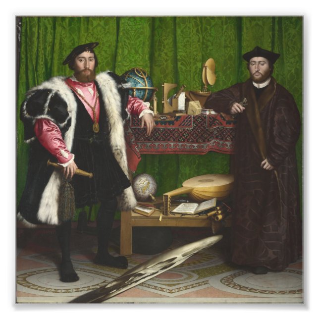 Hans Holbein The Young - Die Botschafter Fotodruck (Vorne)