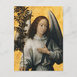 Hans Memling - Angel Holding a Olive Branch Postkarte
