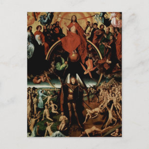 Hans Memling-Last Judgment with Archangel Michael Postkarte