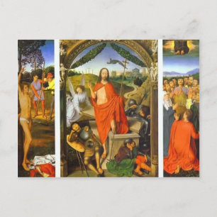 Hans Memling - Triptych der Auferstehung Postkarte