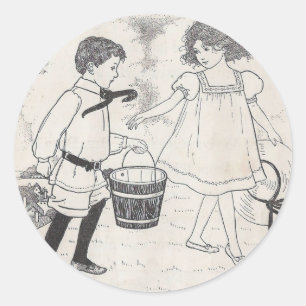 Hans und Grete Runder Aufkleber