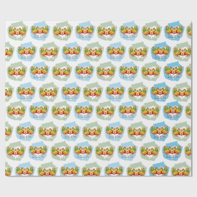 Hansa Puttuwa – Two Entwined Swans Geschenkpapier (Flach)