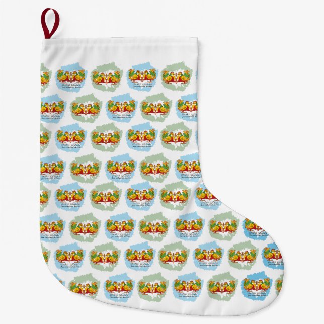 Hansa Puttuwa – Two Entwined Swans Großer Weihnachtsstrumpf (Vorderseite)