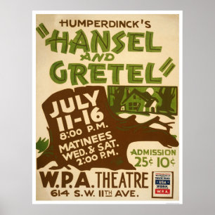 Hansel & Gretel Play 1937 WPA Poster