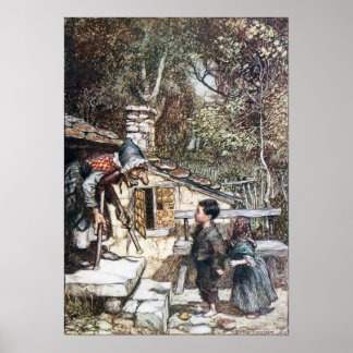 Hansel & Grethel treffen auf Hexe Poster