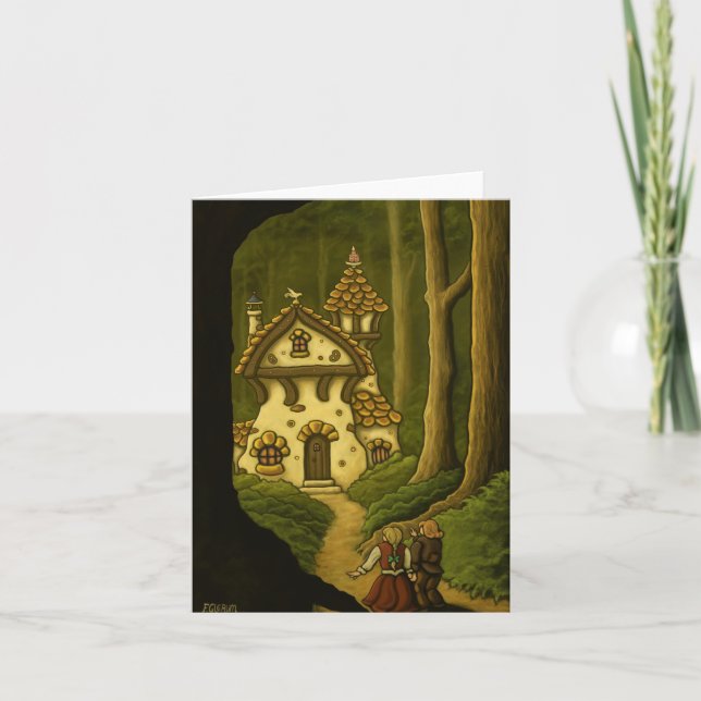 Hansel u. Gretel Märchen notecard Karte (Vorderseite)