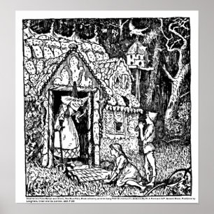 Hansel und Gretel, das Blue Fairy Book Poster