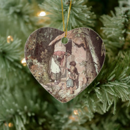 Hänsel und Gretel – Gebrüder Grimm Märchen Keramik Ornament