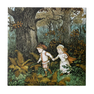 Hansel und Gretel Illustration Fliese