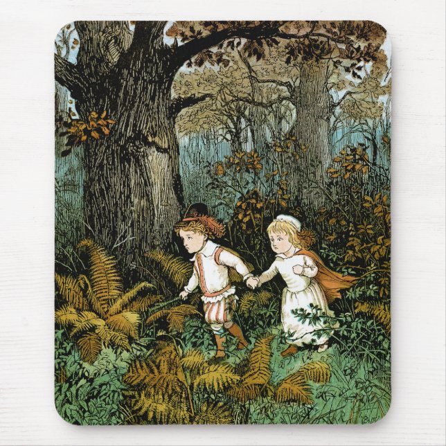 Hansel und Gretel Illustration Mousepad (Vorne)