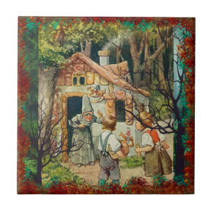 Hänsel und Gretel in den Wald Keramikfliese
