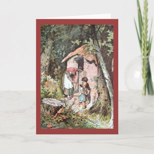 Hansel und Gretel mit der bösen Hexe Karte