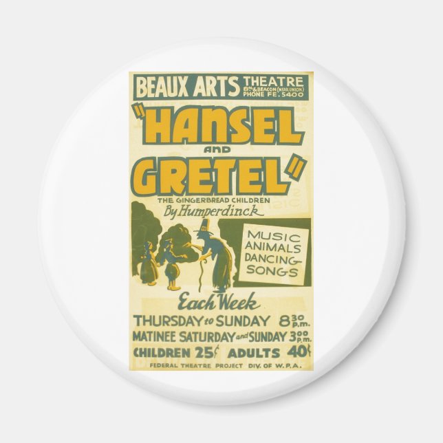 Hansel und Gretel - Oper von Engelbert Humperdinck Magnet (Vorne)