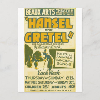 Hansel und Gretel - Oper von Engelbert Humperdinck Postkarte