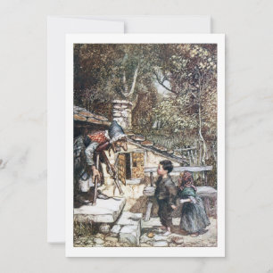 Hänsel und Gretel treffen die Hexe