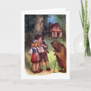 Hansel und Gretel treffen die Hexe Karte